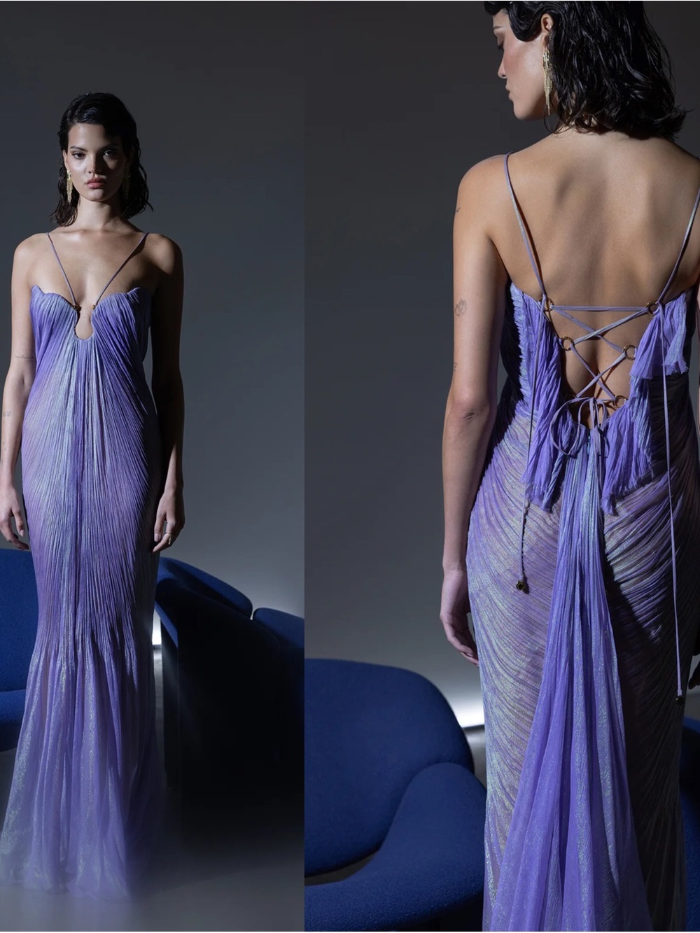 Maria Lucia Hohan Raisa Dress in Dreamscape Silk US 2 NWT with flaw